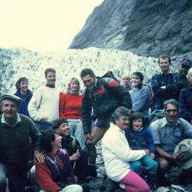 Rangi Tinirau in the front, the day the old THC/Scenic circle gave up its concession to guide.1990.