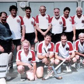 West Coast Masters Hockey Team at  South Island Tournament,Timaru. 2001.