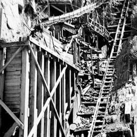 Conveyor Belt and Incline at Garveys Creek open cast mine,near Reefton..