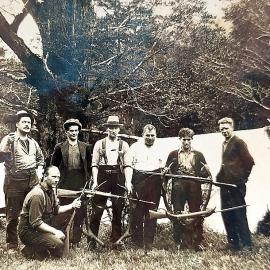 Some Reefton men at Maruia, date unknown.
