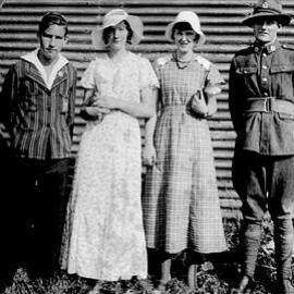 Bill Douglas, Molly Mears, Katie Mears and Jim Douglas,Kotuku.1930`s.