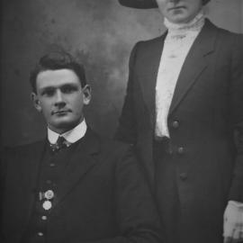 The Tuck Family,Nelson Creek - Frederick and  Winifred Tuck on their Wedding Day, 4 Aug 1912.