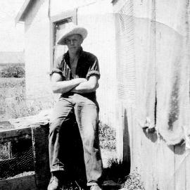 Tuck family of Nelson Creek: Slaty Creek Mill .Man identified as Charlie Gibson.