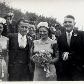 Tuck family of Nelson Creek:Joy Tuck's wedding to John Weinberg 1939. 