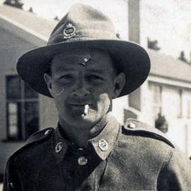 Tuck Family of Nelson Creek: Lew Tuck at Burnham Camp 1939.