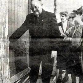 Working bee at the new St Pat`s Church, Greymouth.ca.1994. 