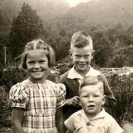 Tuck family of Nelson Creek : Alison, Fred, & Robert Tuck .1948.