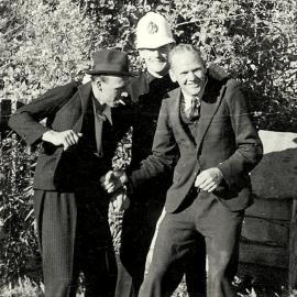 Constable Ernie Tuck taking friends in hand .1944.