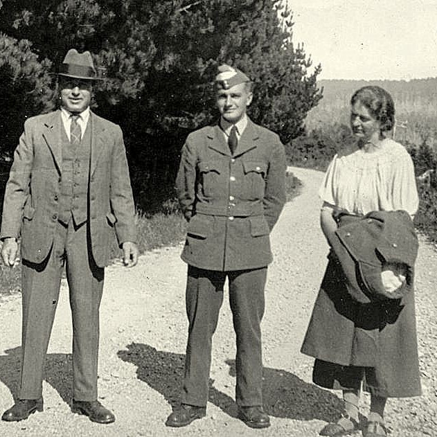 Samy Emil,Frances & their son Trevor Yde,Taramakau River.
