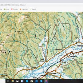 Slaty Creek - between Moonlight and Pike Streams - topographical map.