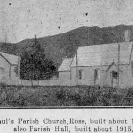 St Paul's Parish Church,ca.1867, Ross, also Parish Hall.ca.1915.