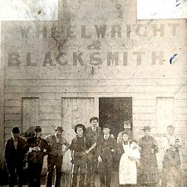 Crumptons Wheelwright and Blacksmith, Reefton, 1896.