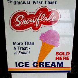 Snowflake icecream sign