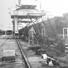 Crane on wharf, Greymouth.