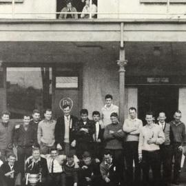 Greymouth Star v Timaru technical football team, and supporters .