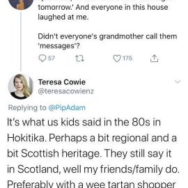 Calling 'shopping' the 'messages'