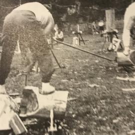 Chopping championship at Mawheraiti *ALAN WISDOM COLLECTION* *PHOTO ALBUM*