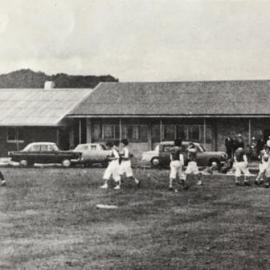 Women's Saturday softball game , Recreation grounds, Greymouth.