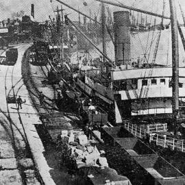 Busy day at the port of Greymouth. ca. 1939.