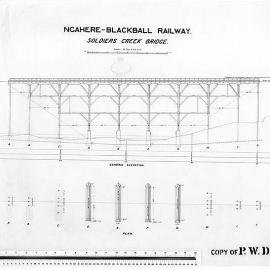Plan of Ngahere - Blackball Railway, Soldier`s Creek Bridge. 