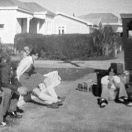 Grey High Hostel fulltimers,waiting for the NZR bus home to South Westland1978.