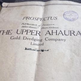 Ahaura dredge prospectus 1933