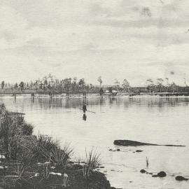 Whitebaiting on the Buller River.ca.1900`s.