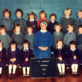 St Josephs School, Class J 1,Westport.1981.