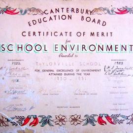  Merit award from Taylorville school.1950-51.
