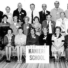 Kaniere School reunion ,1977 - Pupils from 1930-39. 
