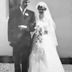 Rita and Bob Hyndman,married All Saints Church Hokitika ,1957 - happily married for 63 years.