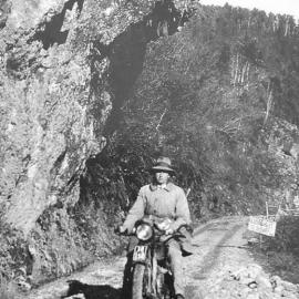 An intrepid traveller on the journey through the Buller Gorge