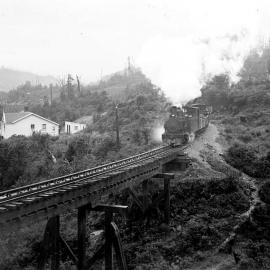 Locomotive on the railway line between Blackball and Roa.ca.1940-59