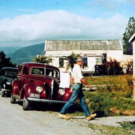 Kowhitirangi, near Hokitika, 1981, during filming of the movie 'Bad Blood', set in 1941.
