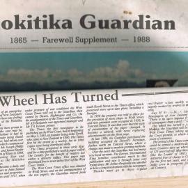 Hokitika Guardian .1988.