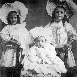 Three children of Charles and Rachel Hodgkinson, Blaketown.ca.1910.