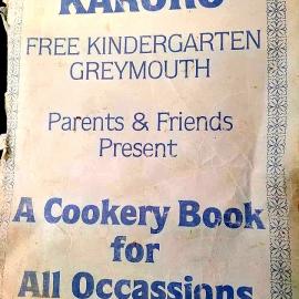 Karoro Free Kindergarten Cookery Book.  - 2 PHOTOS -