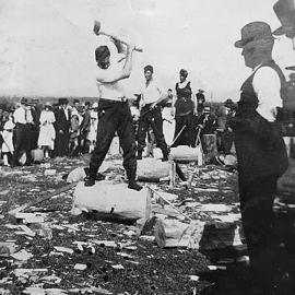 Woodchopping at Waiuta.  - ALBUM -