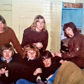 Inside the Bach at Blaketown Beach.1972.