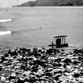 The boiler off the Abel Tasman ship wreck , Cobden beach.1975.