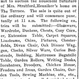 The sale of the Contents of Hartismere House.