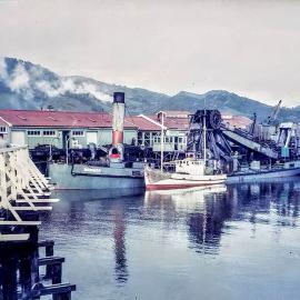 Greymouth Fishermen`s  Wharf and  Blaketown footbridge. 1960`s.