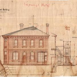 Imperial Hotel Greymouth, corner of Boundary Street and Richmond Quay, 1963.