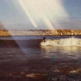 Local guys surfing the 2nd wave trap, Cobden. 1970`s.  - ALBUM -