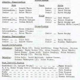 Westland High School prize-giving programme .1974.