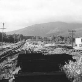 Phoenix Meat works, Kokiri private siding freshly laid, with meat processing plant under construction