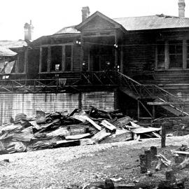 The remains of the Denniston Club - A destructive fire in Denniston.1909.