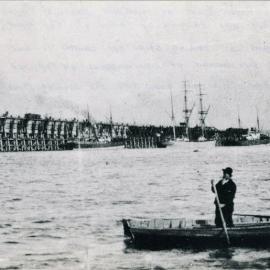 Larsens river punt, Buller River, April 1896.