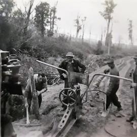 Album  - Cable laying at Whataroa late 1940's.