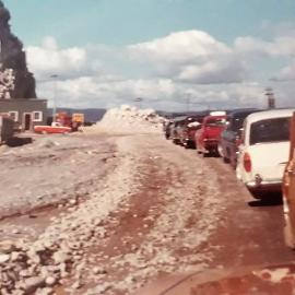 Album of photos taken during construction of new Cobden Bridge, April 1975.